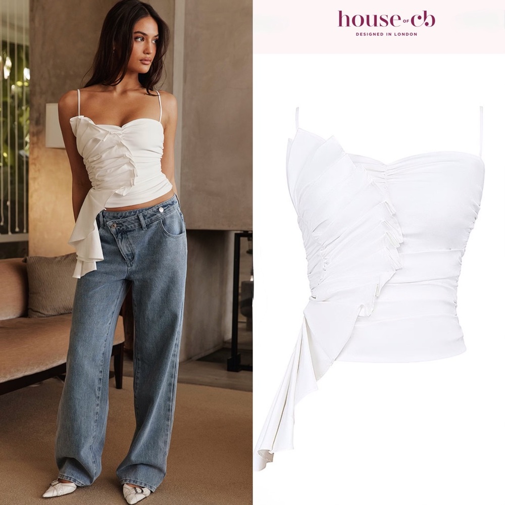 Mistress Rocks White Ruffle Top - Picture 4 of 15
